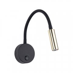 Kinkiet na wysięgniku flex z włącznikiem LAGOS BLACK / GOLD 10039 TK Lighting