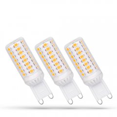 Zestaw x3 żarówek LED G9 4W Premium ściemnialna CW WOJ + 14486 Spectrum