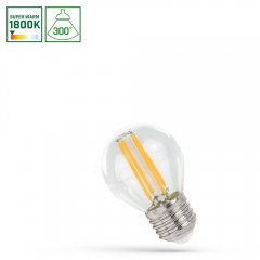 Żarówka LED COG Kulka 4W E27 1800K WOJ + 14652 Spectrum