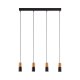 Lampa wisząca ELIT BLACK/WOOD 6311 TK Lighting