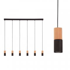 Lampa wisząca ELIT BLACK / WOOD 6312 TK Lighting