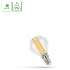 Żarówka LED COG Kulka 5,5W E14 WW WOJ + 14389_5.5W Spectrum