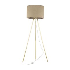 Lampa podłogowa trójnóg UMBERTO LINEN GOLD 16036 TK Lighting